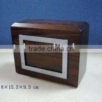 wooden cremation urn