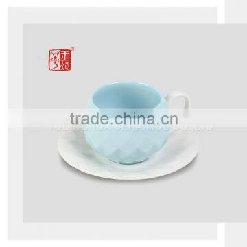 2016 New Design Unique Shape Cup and Saucer Set