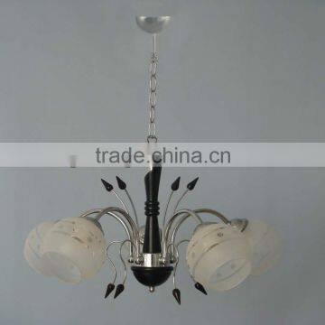 Modern wood chandelier&glass pendant lamp 6687-5