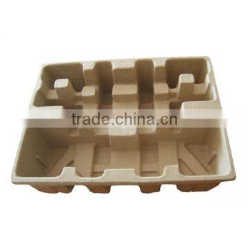 Molded pulp packaging tray, molded pulp tray, pulp tray