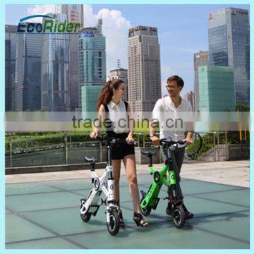 electric bike battery samsung cell EcoRider gearless two wheel mini folding electric bike