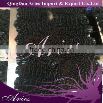 Mongolian Afro Kinky Curly Hair Human Hair Weaves,