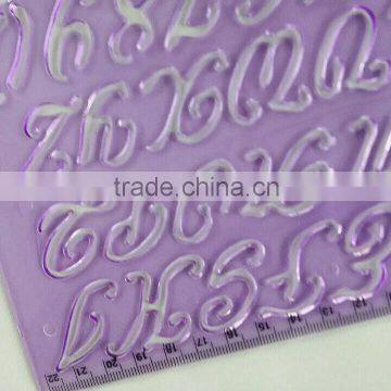 Wholesale Letter Stencil Ruler stencil that is made the plastic ruler cartoon stationery set