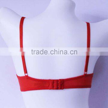 China Bra Factory Red Color no Pad Women Bralette With Lace photo-3