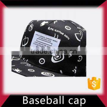 New Fashion Pink Printed 6 Panel Baseball Cap