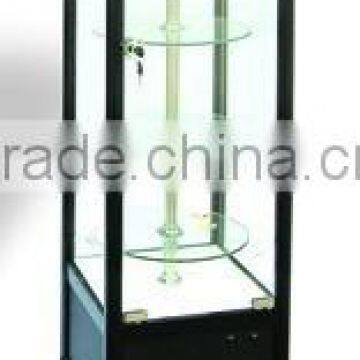 Decorations or jewlery electric ratating glass display cabinet