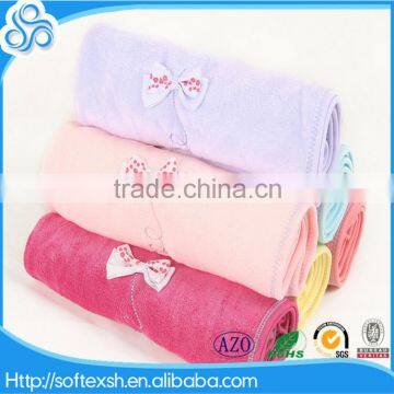 China supply Popular Ultra Absorbent microfiber hair towel turban with embroidery logo