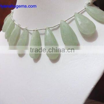 Green Aventurine Faceted long pear