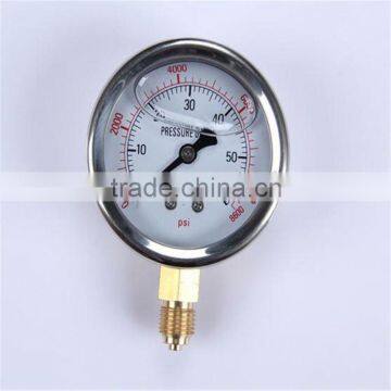 Durable Light Weight Easy To Read Clear He Axial Seismic Pressure Gauge Yn60Z Endless Hydraulic Oil Pressure Gauge