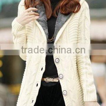 the Long Thick Velvet Warm Loose Korean Style Cardigan photo-4