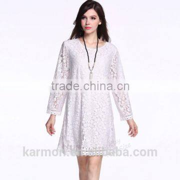 Any Size Delicate Lace Loose Dress Casual Dress Plus Size Dress photo-2