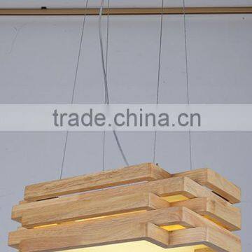 natural wooden pendant hanging lamp acrylic diffuser dinning lamp