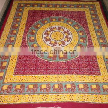 multi colours elephants prints tapestry