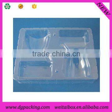 custom Clear PVC PET inner blister tray packaging for cosmetics