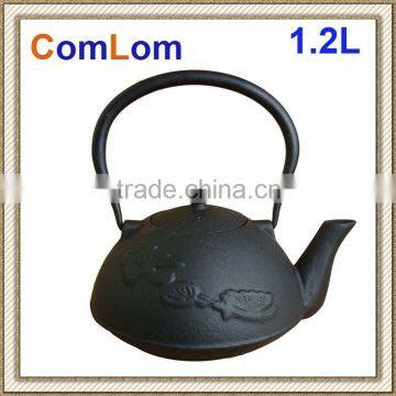 1.2L/42.5oz cast iron teapot Black