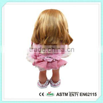 Plastic Connecting Toys Girl Dress Asian Doll 16 Inch Vinyl Doll With Fashion Dress Baby Doll photo-5