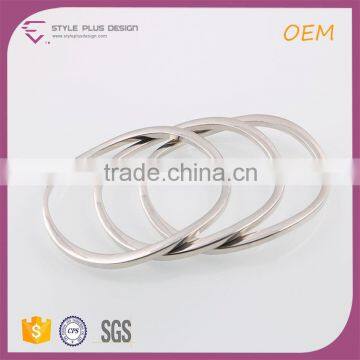 G68697K02 STYLE PLUS multi layered white color plain silver bracelet silver plate cheap cuff bracelet