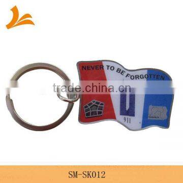 SM-SK012 souvenir stainless steel metal offset printed keychain