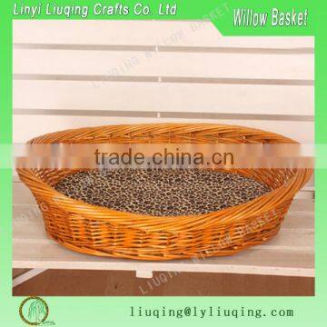 Handmade oval honey Wicker dog bed/ Wicker baskets for dogs/Wicker pet baskets