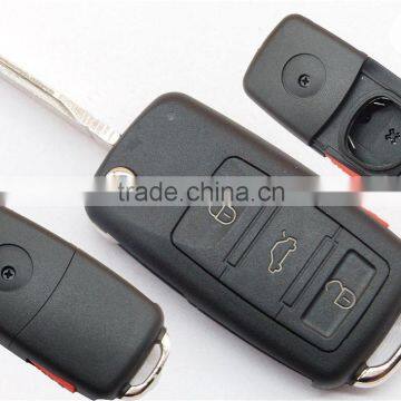 Remote Key For VW With 3+panic flip car key blank (can't be departed)