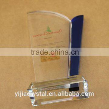 New Fashion Factory Directly Sale Crystal Blue Trophy and Award