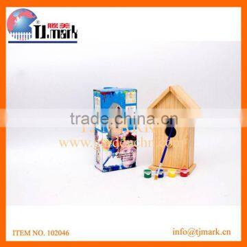 2015 NEW KIDS DIY DRAWING PAINT BIRD HOUSE