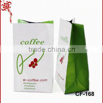 heat sealed coffee bag with taped bottom