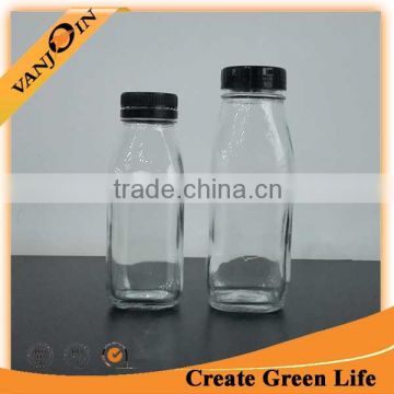 Wholesale 300ml Square Glass Juice Bottles