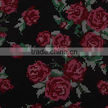 fabric flowers wholesale 30s*30s 100% rayon blouses fabric print cloth