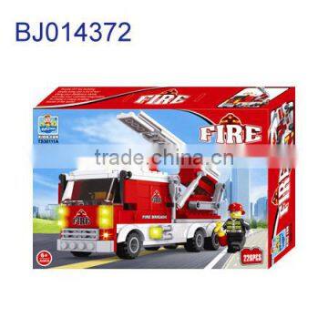 Intelligent 3d puzzle kid diy toy aerial ladder fire truck