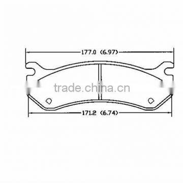 D785 18026217 for Cadillac Chevrolet GM Hummer rear top quality brake pad