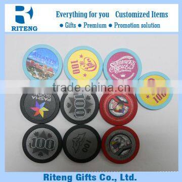 Promotional Custom Poker Chips Claywith Solid Single Colour