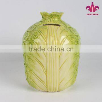 Cabbage shape cheap ceramic money bank coin bank