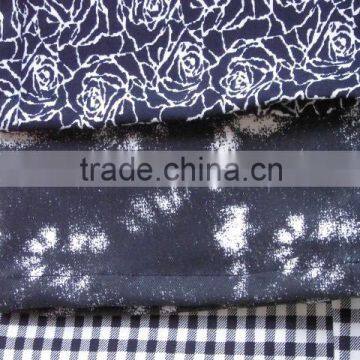 48%cotton 47%polyester 5%spandex Knit Print Denim