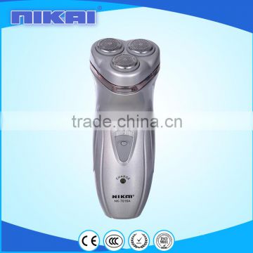 Shaving rotary type 3 blade head men metal shaver