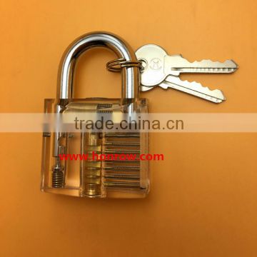 Transparent Visible Pick Cutaway Mini Practice View Padlock Lock Training Skill For Locksmith