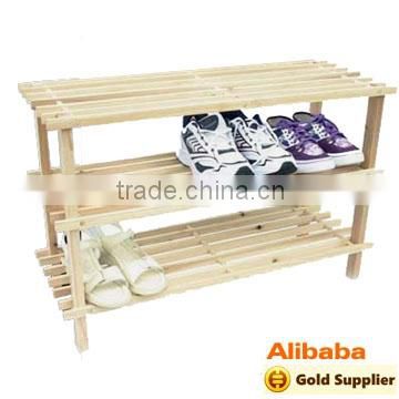 wooden shoe rack