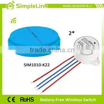 China Supplier Battery-free Wireless 2 Gang 2 Way Switch photo-3