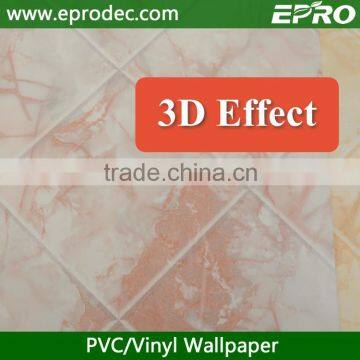 Waterproof modern pvc 3d wallpaper for restaurant decoration