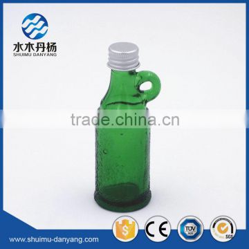 High quality 50ml silver screw cap glass liquor bottle