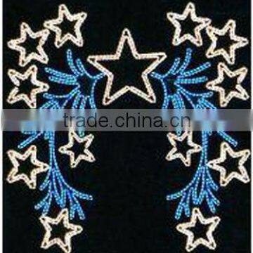 Sparkling Symmetrical Character Art led star shape motif street light christmas decorating