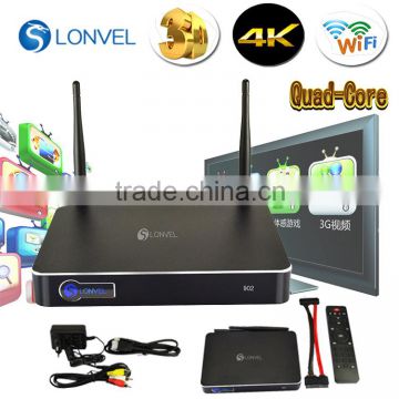 2016 ! The best android 4K working Realtek 1195 chipset built-in WIFI and external antenna HD smart TV box