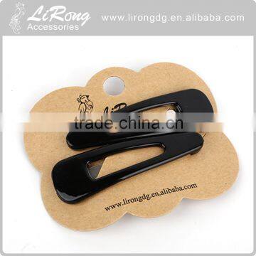 Fashion ABS Black Snap Hair Clips