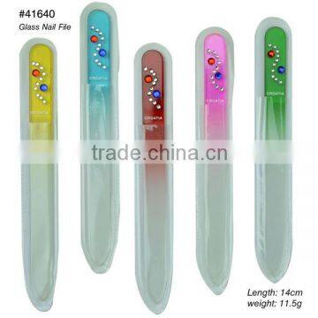 Crystal Glass and Rhinestone Nail File