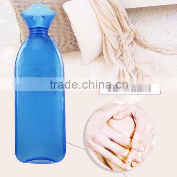 1L small thin PVC hot-water bottle slender blue anti-scald Christmas gift