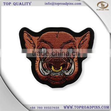 hot sale cheap custom fabric embroidery patches with heat adhesive backing