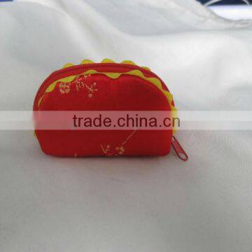 coin purse pouch with zipper in dumpling style