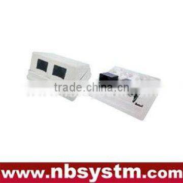 2 ports Surface Box 45 degree UTP Cat5e 2xRJ45 PCB jack