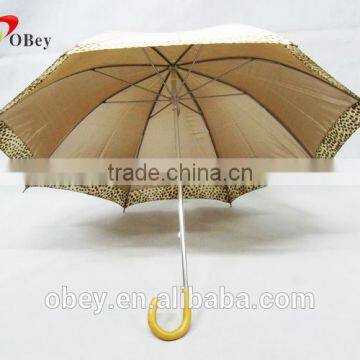 Manual Open Rain Umbrella with Wooden Handle