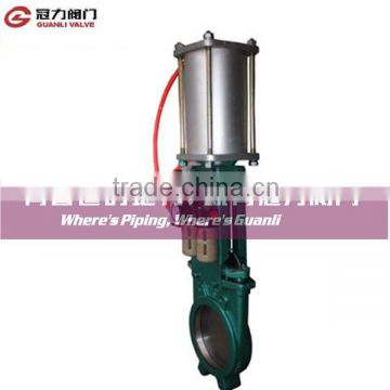 Knife gate valve with accessories